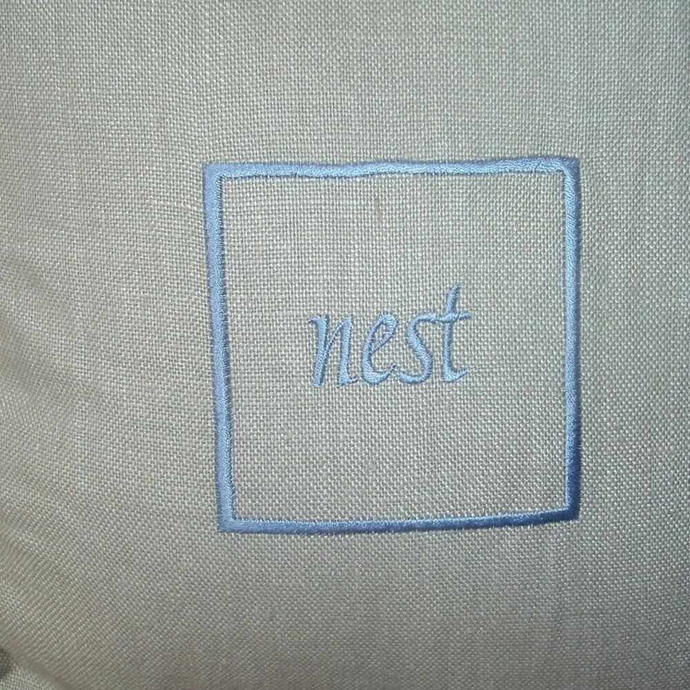 Pottery Barn PAIR Linen NEST pillows Bird's nest, Spring, Home Decor 10